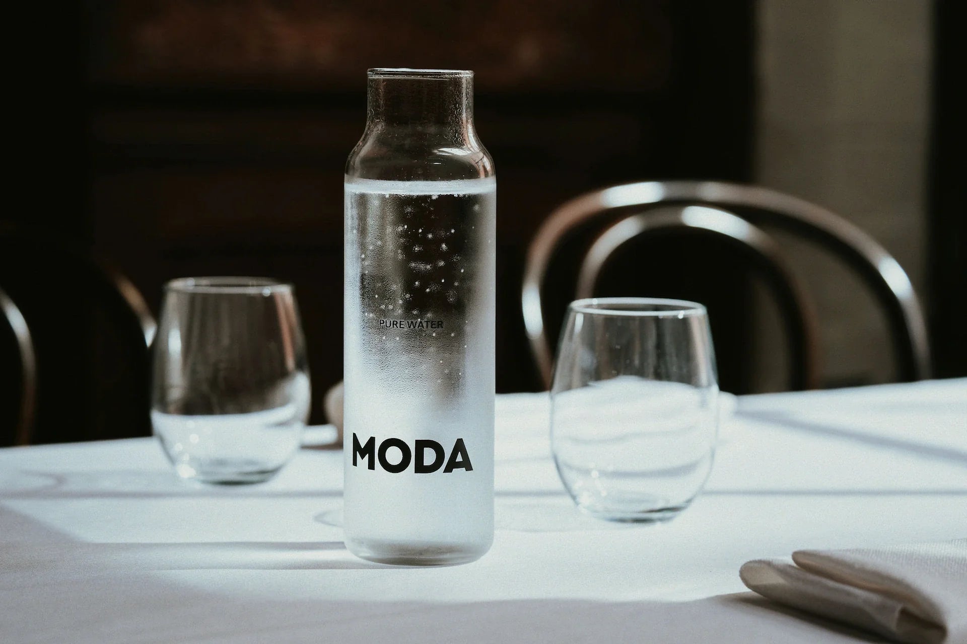 carafe on table