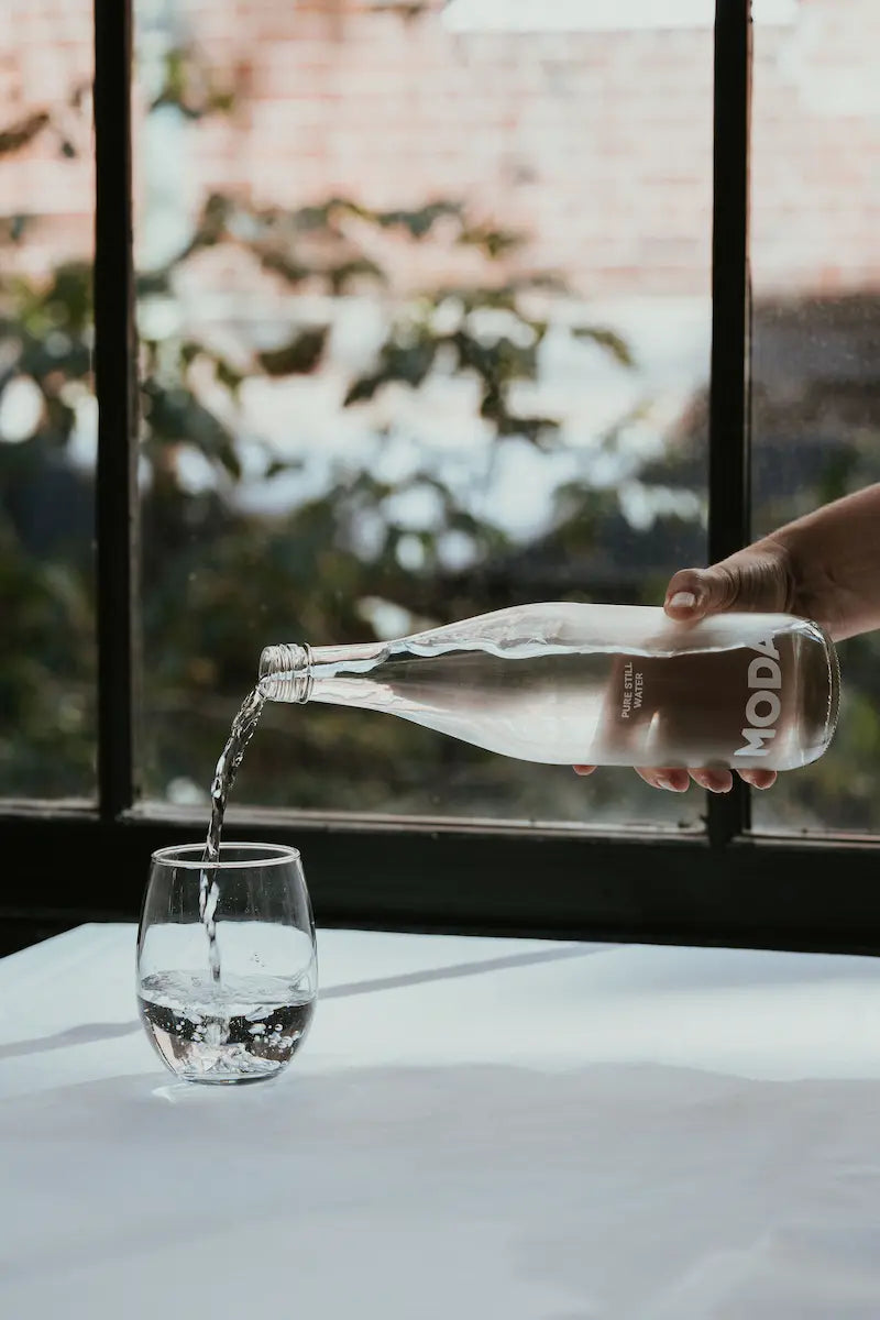 pure water poured