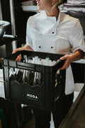 Staff with crate